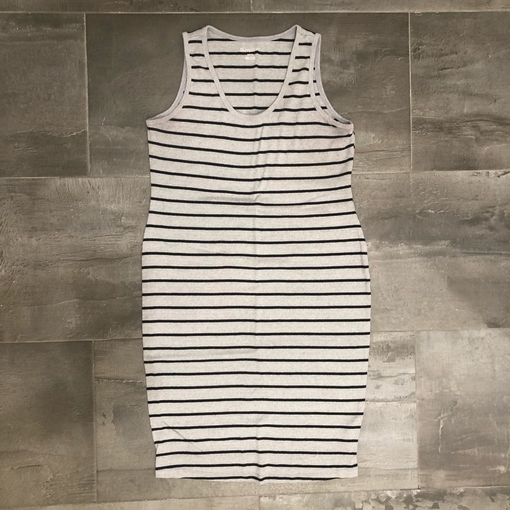 BumpStart Grey Striped Mini Dress for Sale, Size Small